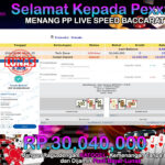 BUKTI JACKPOT PP LIVE SPEED BACCARAT A  TERPERCAYA DI INDONESIA TGL 01-09-2024