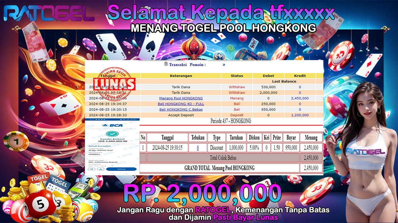 BUKTI JACKPOT TOGEL POOL HONGKONG TERPERCAYA DI INDONESIA TGL 26-08-2024