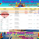 BUKTI JACKPOT SLOT MAHJONG WAYS TERPERCAYA DI INDONESIA TGL 02-09-2024