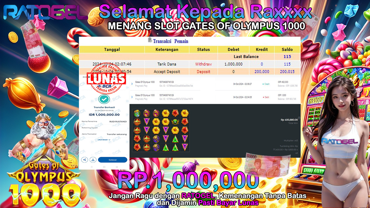 BUKTI JACKPOT SLOT GATES OF OLYMPUS 1000 TERPERCAYA DI INDONESIA TGL 04-10-2024