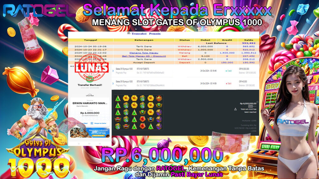 BUKTI JACKPOT SLOT GATES OF OLYMPUS 1000 TERPERCAYA DI INDONESIA TGL 24-10-2024