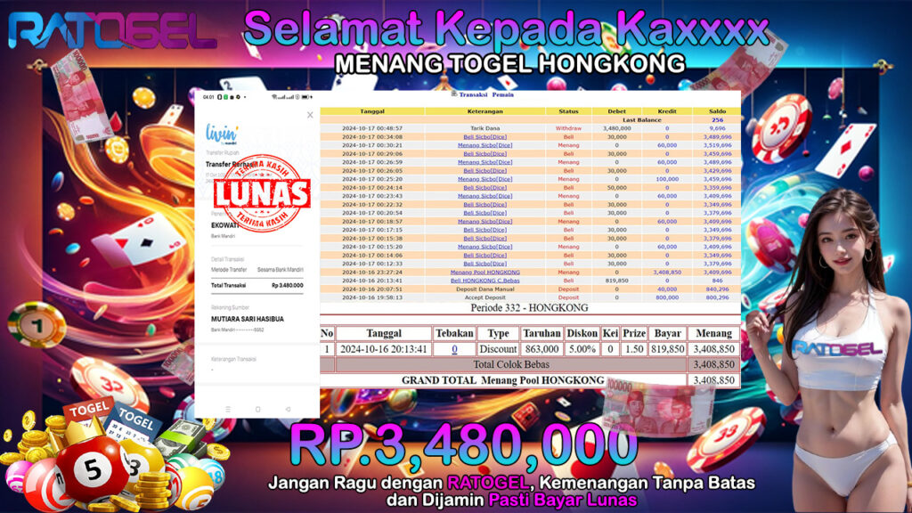 BUKTI JACKPOT TOGEL HONGKONG TERPERCAYA DI INDONESIA TGL 17-10-2024